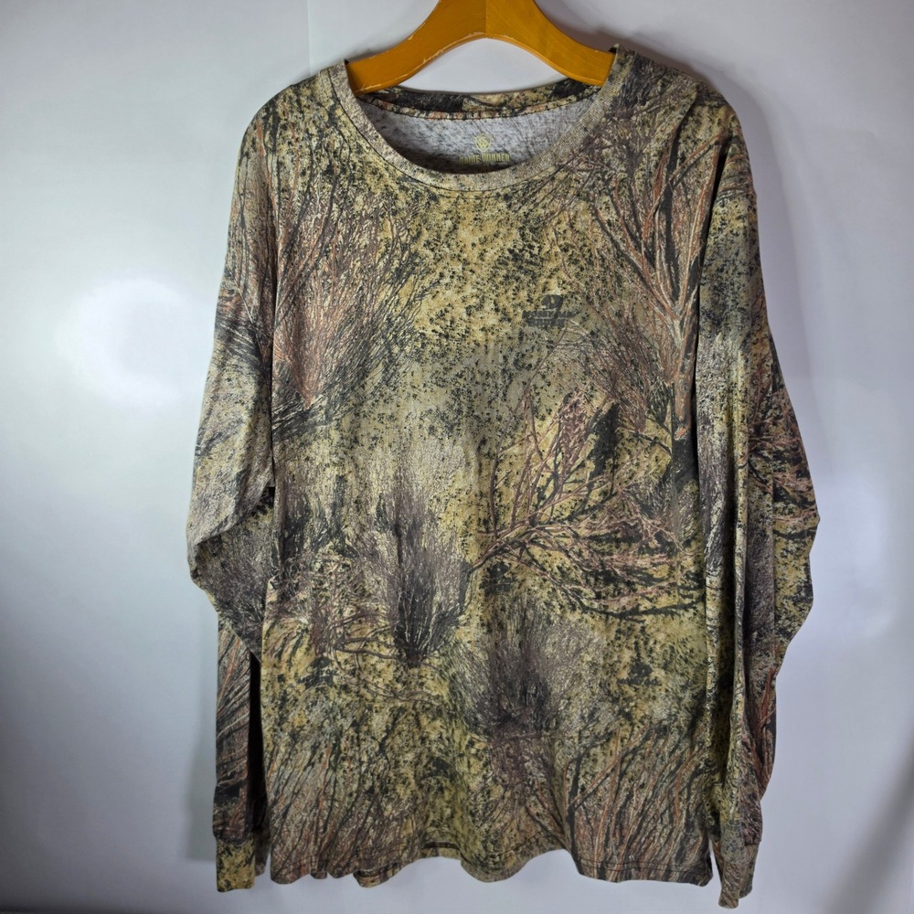 Game Winner Mens XL Long Sleeve Cotton Camouflage Camo Hunting Mossy Oak Shirt